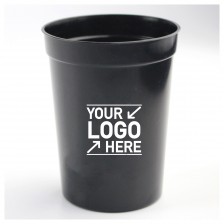 8 oz Black Reusable Plastic Cup